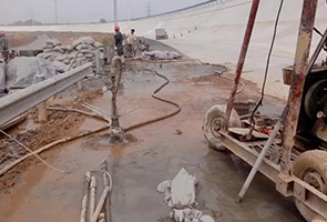 果洛公路钻孔施工